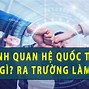 Ngành Quan Hệ Quốc.Tế Học Về Gì